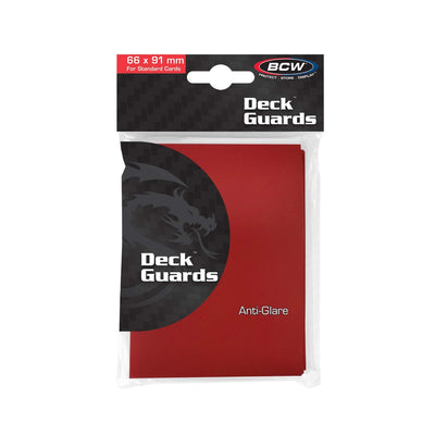 BCW Deck Guard Sleeves (50) - Red (Standard Size)