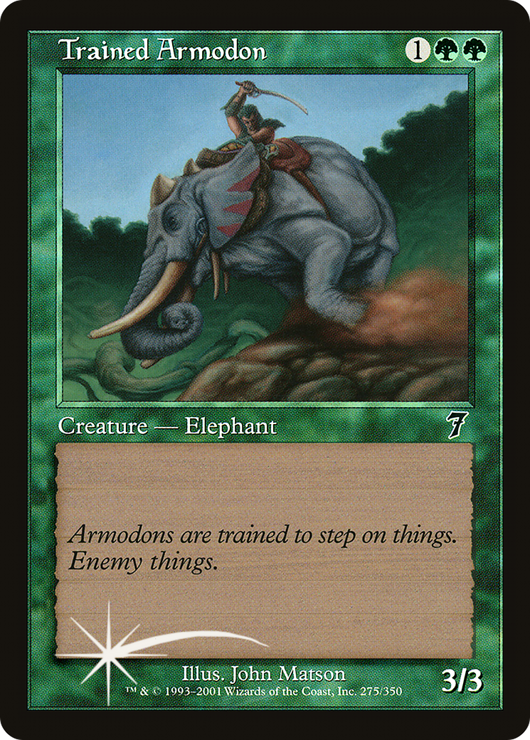 Trained Armodon (7ED-275★) - 7th Edition Foil