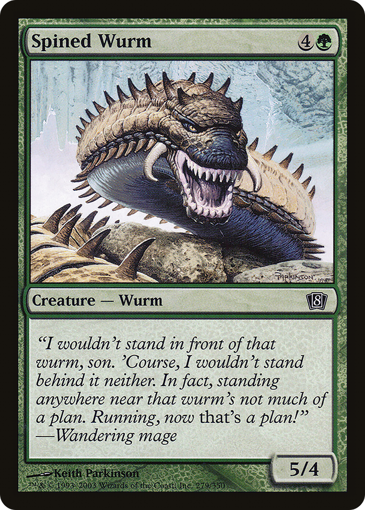 Spined Wurm (8ED-279) - 8th Edition Foil