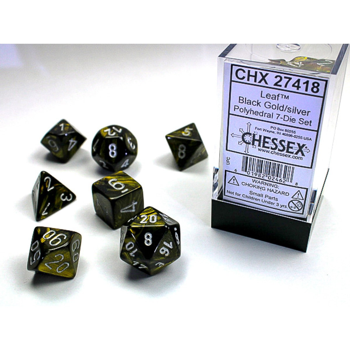 Chessex - Polyhedral 7-Die Set - Leaf