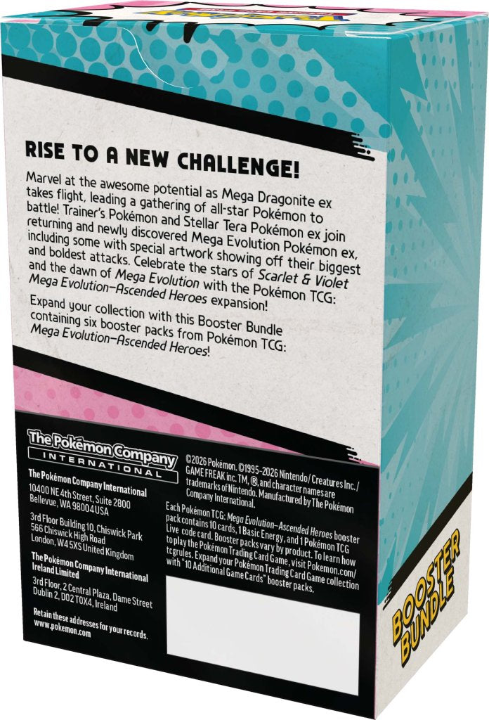 Pokemon TCG: Mega Evolution: Ascended Heroes Booster Bundle *Sealed*