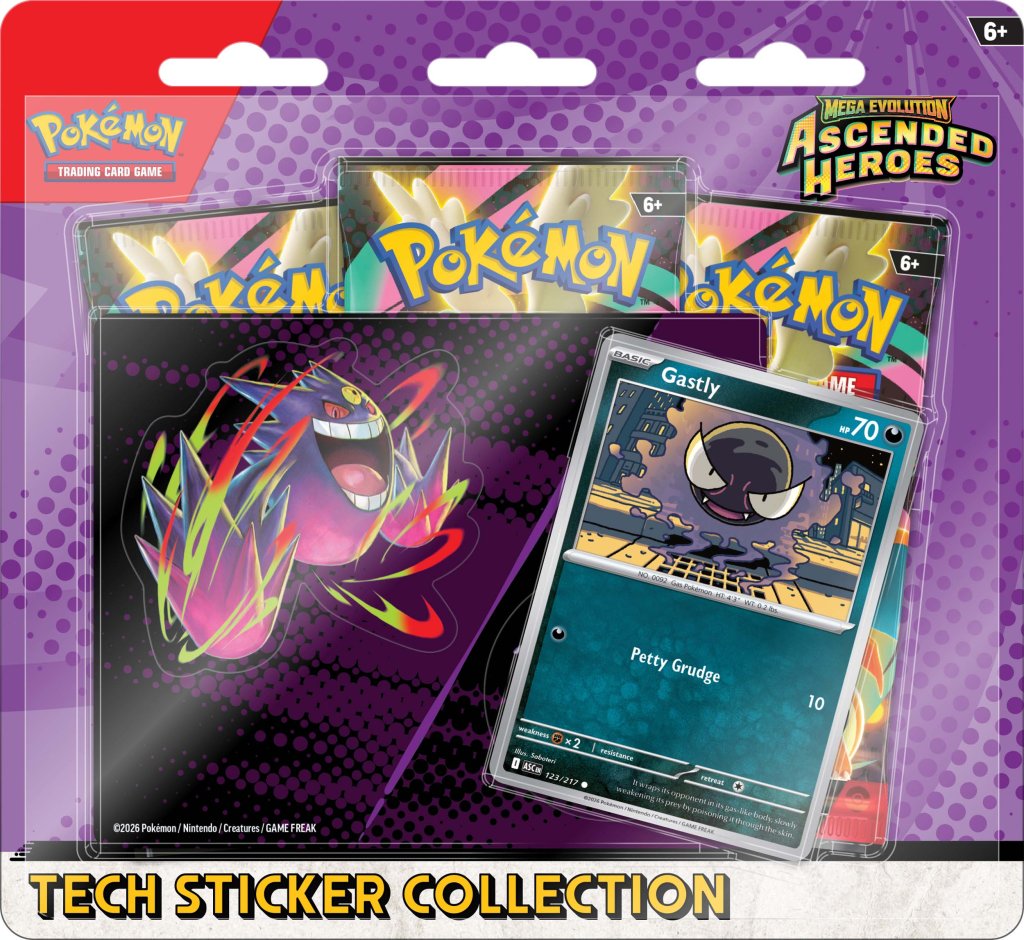 Pokemon TCG: Mega Evolution: Ascended Heroes Tech Sticker Collection RANDOM CHOICE *Sealed*