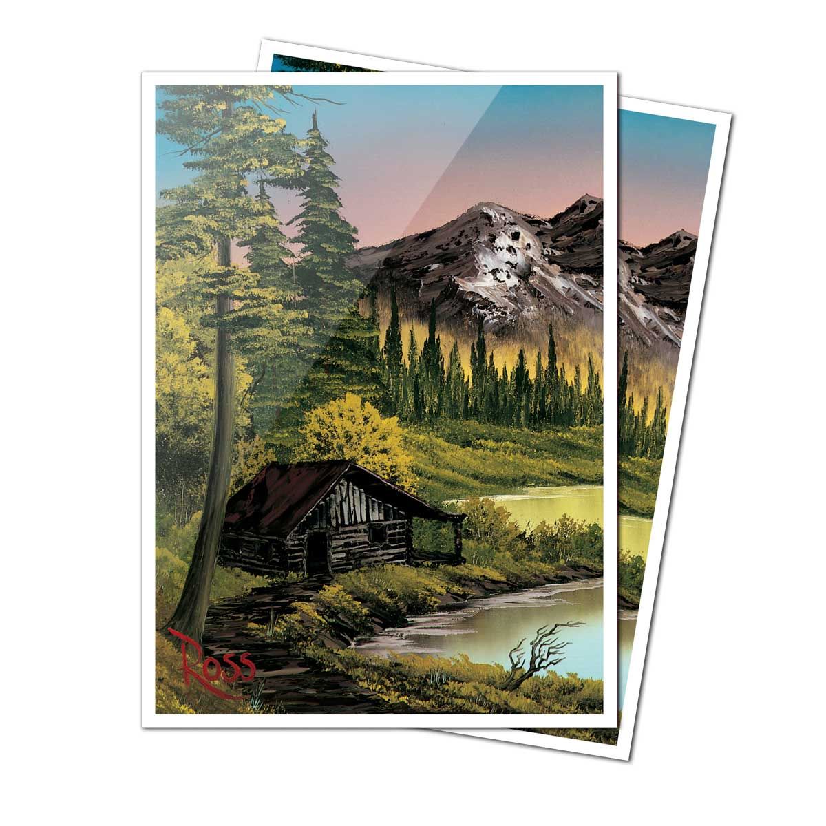Ultra Pro - Bob Ross APEX Deck Protector Sleeves: Mountain Retreat (Standard Sized)
