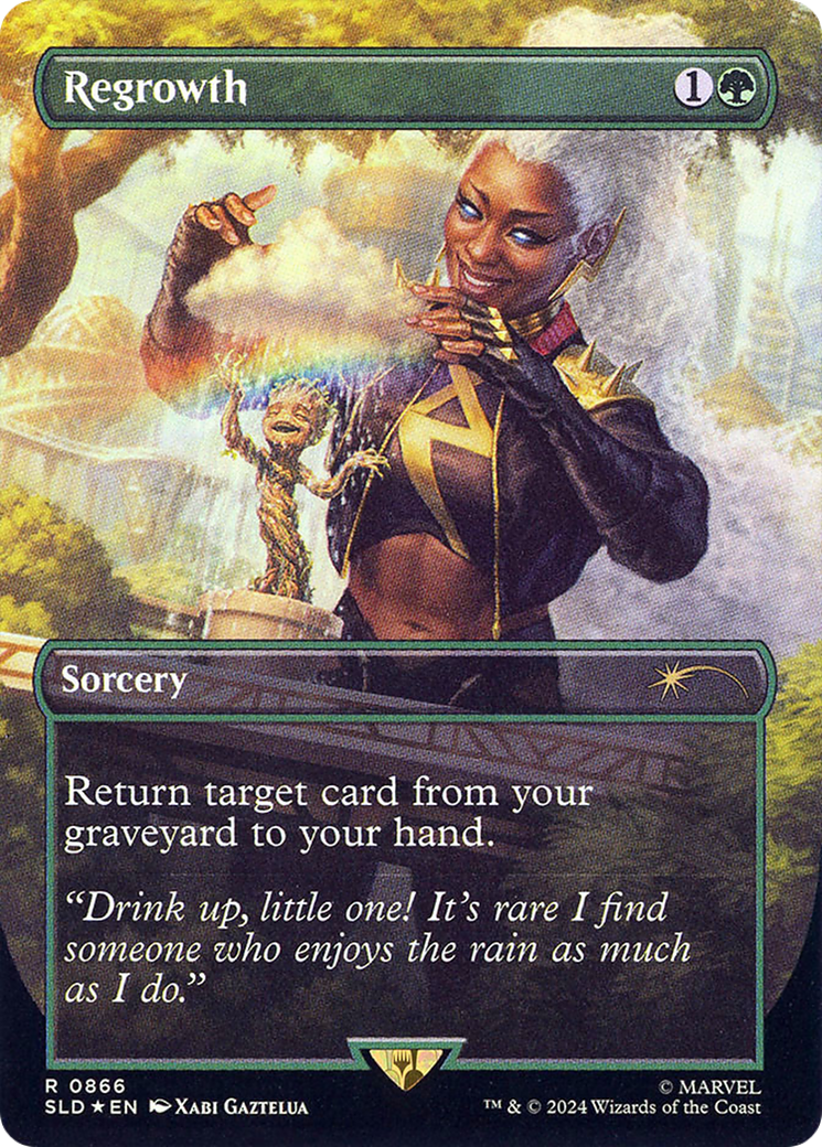 Regrowth (Rainbow Foil) (SLD-866) - Secret Lair Drop (Borderless) Foil