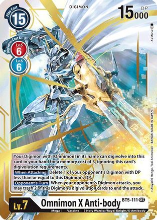 Omnimon X Anti-body [BT5-111] [Battle of Omni] – TCG Collector NZ
