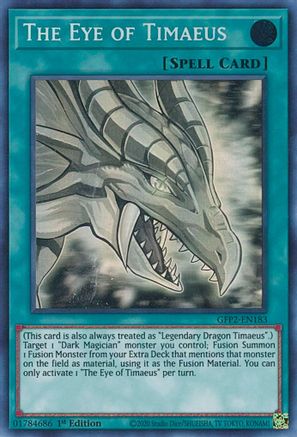 yugioh 1st edition card list The Eye of Timaeus [GFP2-EN183] Ghost Rare – TCG Collector NZ