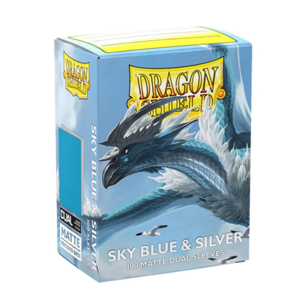 Dragonshield Sleeves - Dual Blue & Silver Matte (Standard Size 100 Pack)
