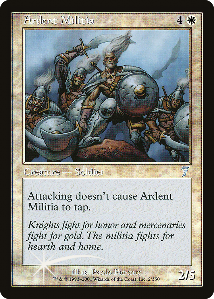 Ardent Militia (7ED-02★) - 7th Edition Foil
