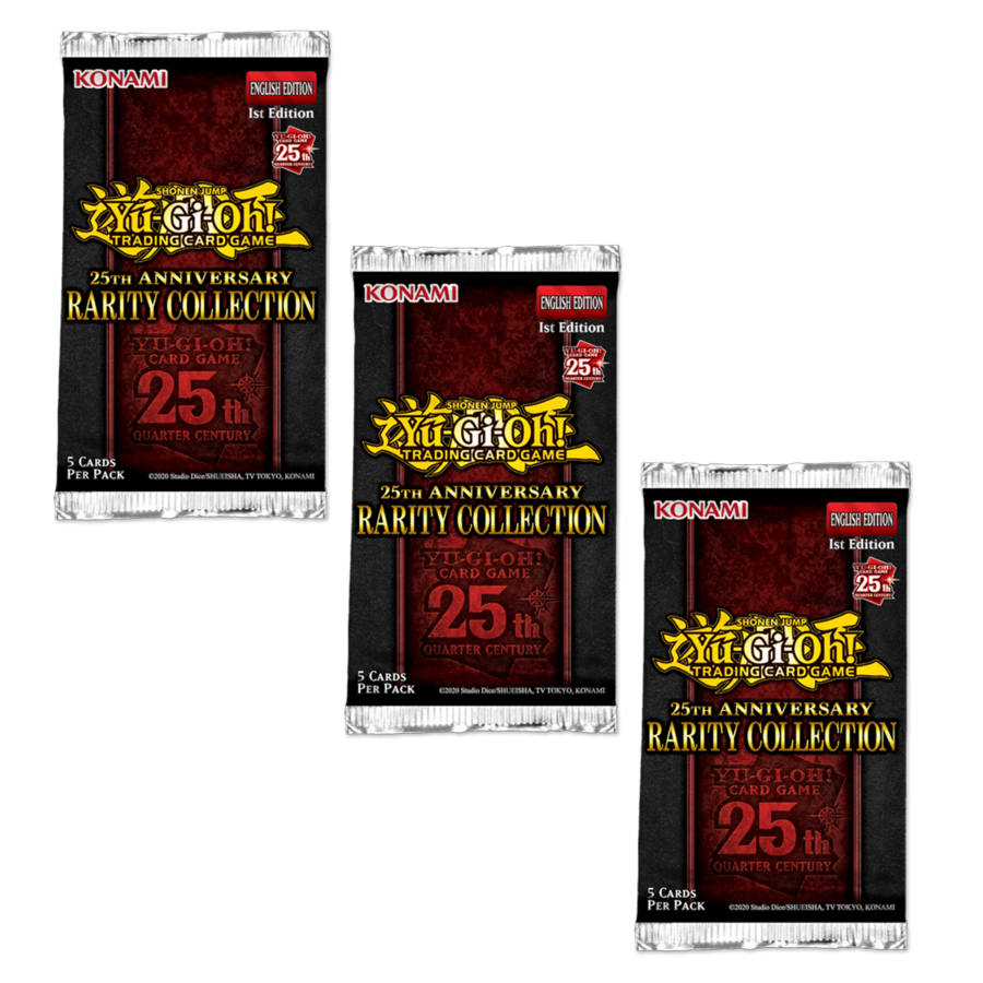 Yugioh! Booster Packs: 25th Anniversary Rarity Collection 3-Pack Box *Sealed*