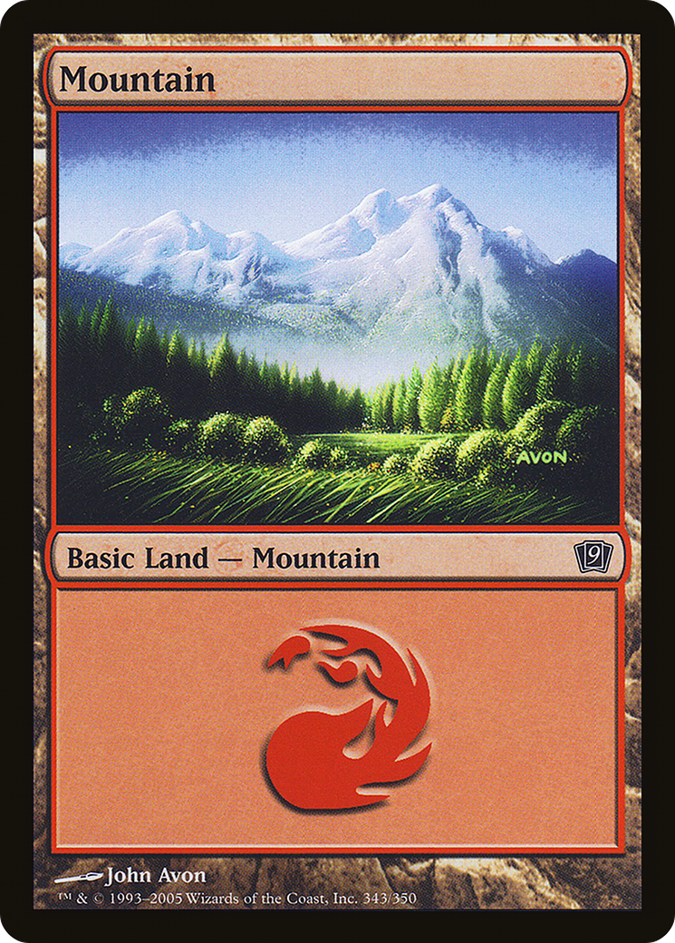 Mountain (343) (9ED-343) - 9th Edition Foil