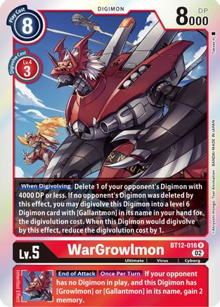 WarGrowlmon [BT12-016] [Across Time] – TCG Collector NZ