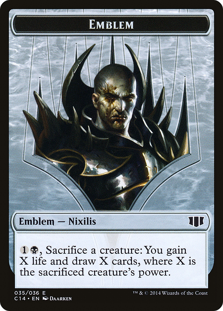 Ob Nixilis of the Black Oath Emblem (C14-035) - Commander 2014 Tokens