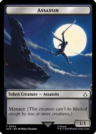 Assassin // Human Rogue Double-Sided Token (ACR-4 // 3) - Assassin's Creed Tokens Foil