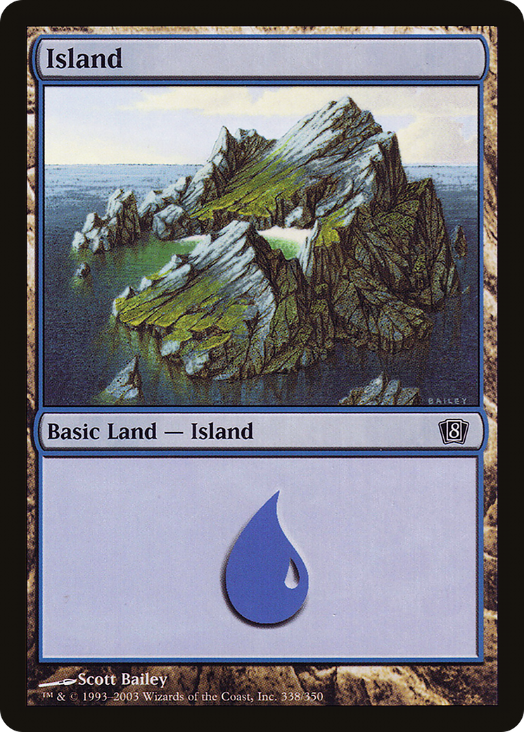 Island (338) (8ED-338) - 8th Edition Foil