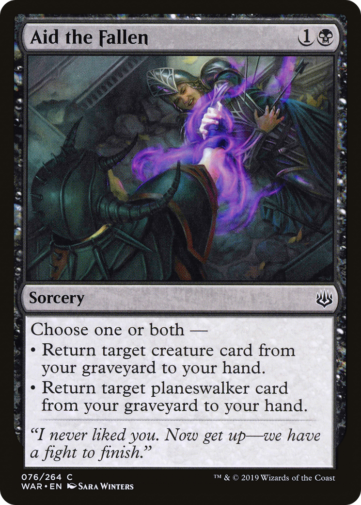 Aid the Fallen (WAR-076) - War of the Spark Foil