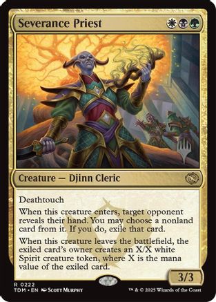 Severance Priest (PPTDM-222) - Promo Pack: Tarkir: Dragonstorm Foil