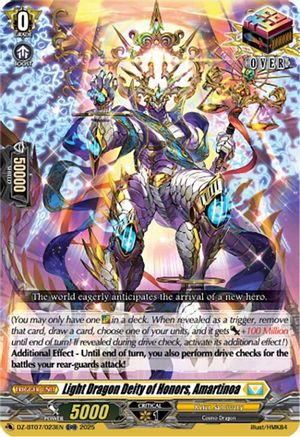 Light Dragon Deity of Honors, Amartinoa Over RR (DZ-BT07/023EN)