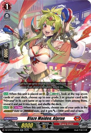 Blaze Maiden, Alprue Double Rare (DZ-BT07/032EN)