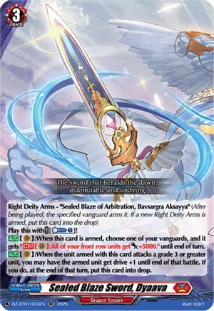 Sealed Blaze Sword, Dyaava Double Rare (DZ-BT07/033EN)