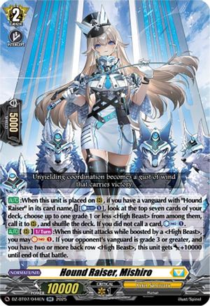 Hound Raiser, Mishiro Double Rare (DZ-BT07/044EN)