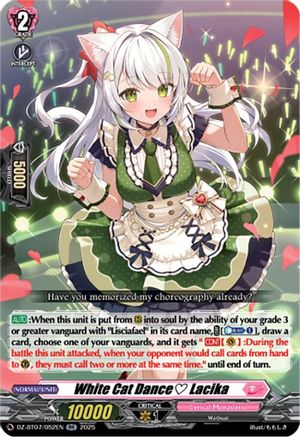 White Cat Dance Lacika Double Rare (DZ-BT07/052EN)