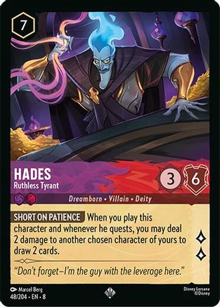 Hades - Ruthless Tyrant (48/204) Reign of Jafar (Cold Foil)