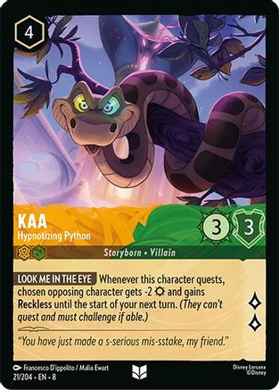 Kaa - Hypnotizing Python (21/204) Reign of Jafar (Non-Foil)