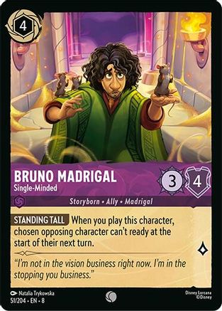 Bruno Madrigal - Single-Minded (51/204) Reign of Jafar (Non-Foil)