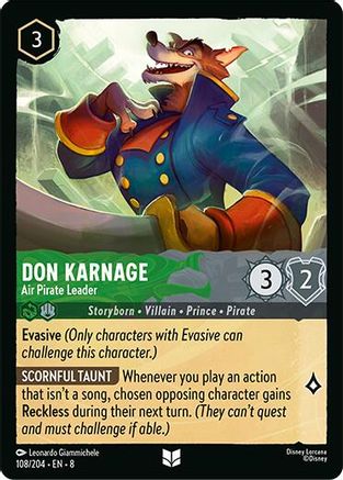 Don Karnage - Air Pirate Leader (108/204) Reign of Jafar (Cold Foil)