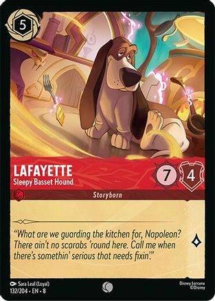 Lafayette - Sleepy Basset Hound (132/204) Reign of Jafar (Cold Foil)