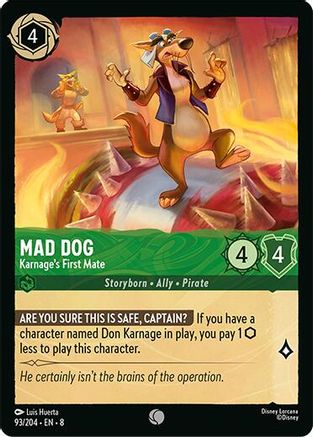Mad Dog - Karnage's First Mate (93/204) Reign of Jafar (Cold Foil)