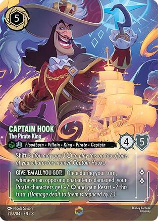 Captain Hook - The Pirate King (Enchanted) (215/204) Reign of Jafar ()