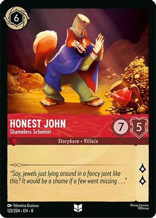 Honest John - Shameless Schemer (122/204) Reign of Jafar (Non-Foil)