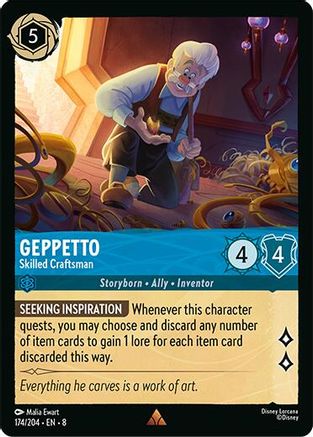 Geppetto – Skilled Craftsman (174/204) Reign of Jafar (Cold Foil)
