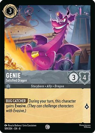 Genie - Satisfied Dragon (189/204) Reign of Jafar (Non-Foil)