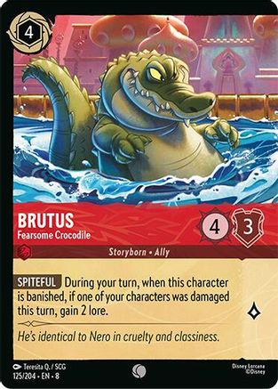 Brutus - Fearsome Crocodile (Foil) (125/204) Reign of Jafar (Cold Foil)