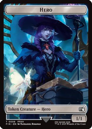 Hero (0006) // Horror (0013) Double-Sided Token (FIN-6 // 13) - FINAL FANTASY