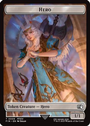 Hero (0009) // Elemental Double-Sided Token (FIN-9 // 21) - FINAL FANTASY
