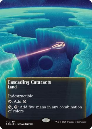 Cascading Cataracts (0140) (Borderless) (Galaxy Foil) (EOS-140) - Edge of Eternities: Stellar Sights Foil