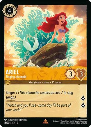 Ariel - Singing Mermaid (15/204) Fabled (Non-Foil)