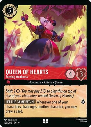 Queen of Hearts - Sensing Weakness (120/204) Fabled (Non-Foil)