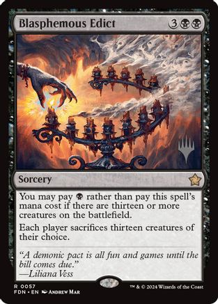 Blasphemous Edict (PPEOE-057) - Promo Pack: Edge of Eternities Foil