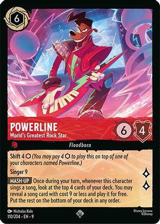 Powerline - World's Greatest Rock Star (110/204) Fabled (Cold Foil)