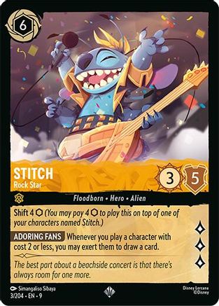 Stitch - Rock Star (3/204) Fabled (Cold Foil)