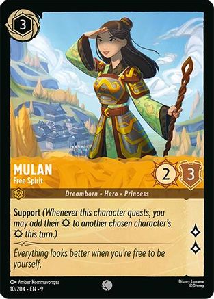 Mulan - Free Spirit (10/204) Fabled (Non-Foil)