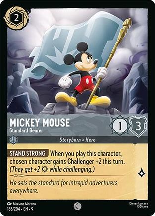 Mickey Mouse - Standard Bearer (185/204) Fabled (Non-Foil)