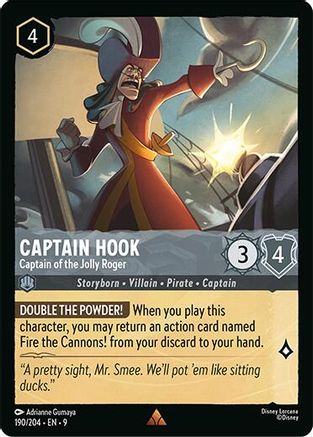 Captain Hook - Captain of the Jolly Roger (190/204) Fabled (Non-Foil)