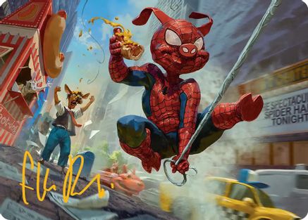 Spider-Ham, Peter Porker Art Card (Gold-Stamped Signature) (AASPM-019) - Art Series: Marvel's Spider-Man