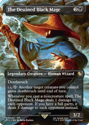 The Destined Black Mage (Borderless) (FIC-447) - Commander: FINAL FANTASY