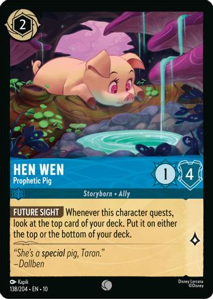 Hen Wen - Prophetic Pig (138/204) Whispers in the Well (Cold Foil)